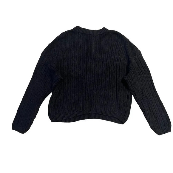 Universal Thread Women's XL Black Ribbed Knit Pullover‎ Crewneck Sweater - Picture 4 of 4